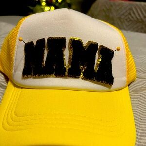 Yellow  custom made Mamma Trucker Hat